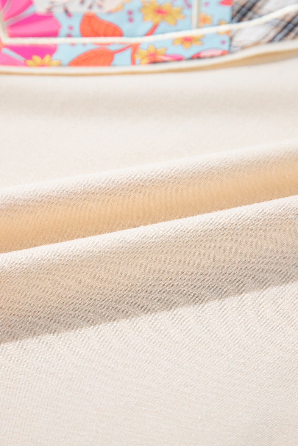 Valentine Heart Plaid Floral Patchwork Long Sleeve Top