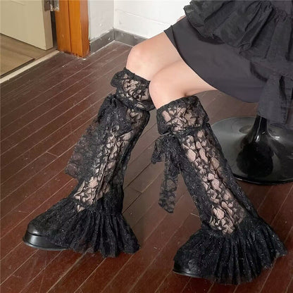 Girl Sweet Girl Foot Sock Lolita Cute XINGX Thin Lace Leg Warmer