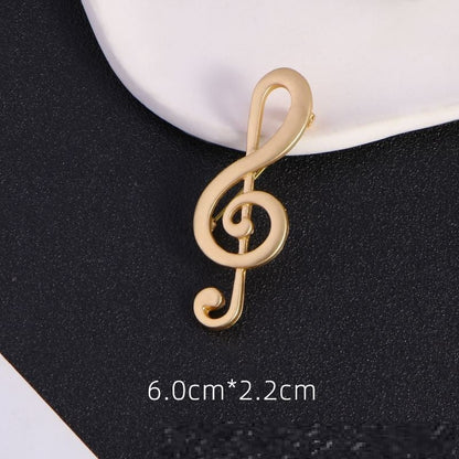 Simple Natural Musical Note Pin Brooch