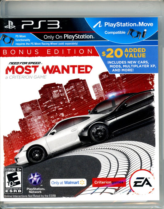 Need For Speed: Most Wanted Walmart Bonus Edition (Playstation 3)