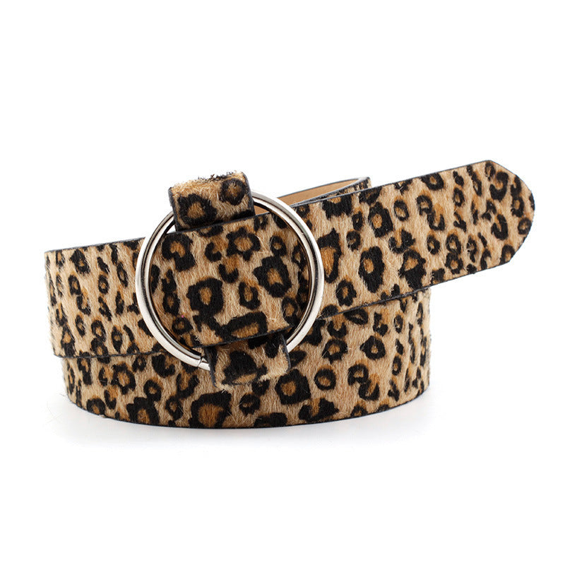 Women's Needle Free Round Buckle Belt