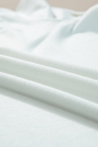 Plus Size Round Neck Roll Sleeve T-shirt