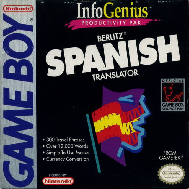 InfoGenius Productivity Pak: Berlitz Spanish Translator (Gameboy)