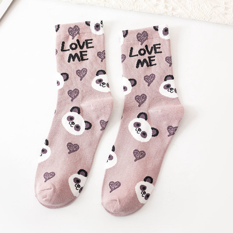 Preppy Style Wholesale Cotton Letter Animal Trendy Socks