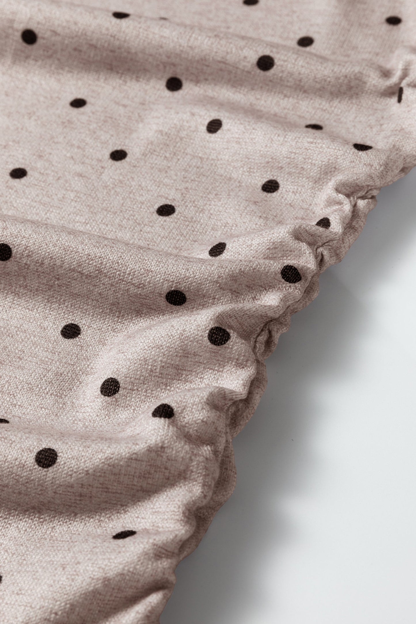 Polka Dot Boat Neck Knit Long Sleeve