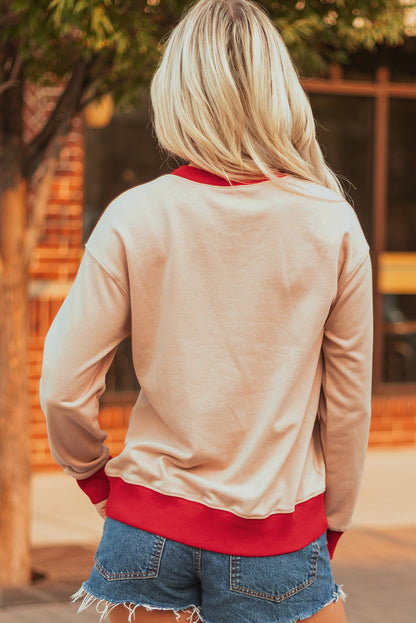 GAME DAY Varsity Stripe Crewneck Sweatshirt