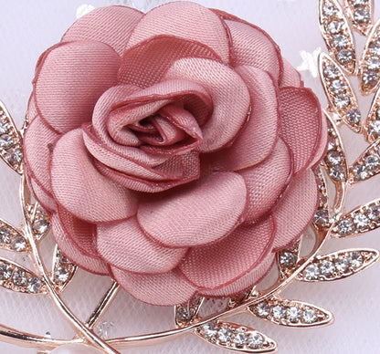 Fabric Flower Corsage Pin