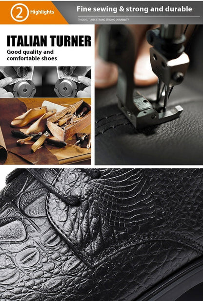 Heightened Breathable Leather Formal Shoes