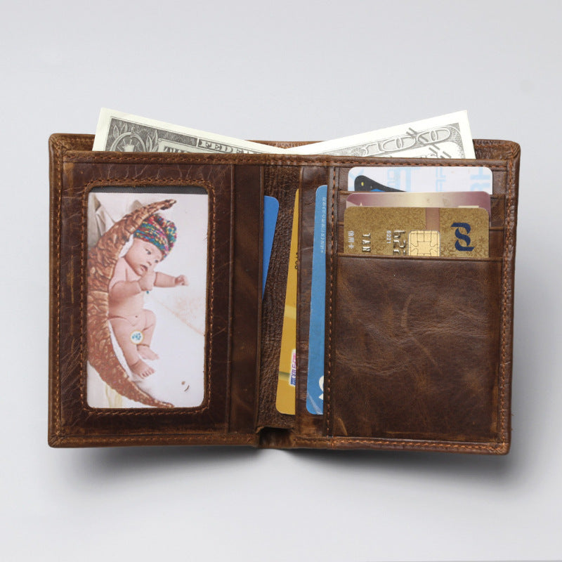 Men's Retro Crocodile Pattern Wallet