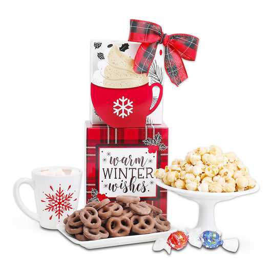 Warm Winter Wishes Gift Tower