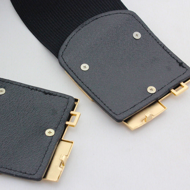 Metal Buckle Elastic Waistband