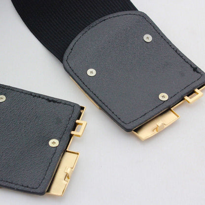 Metal Buckle Elastic Waistband