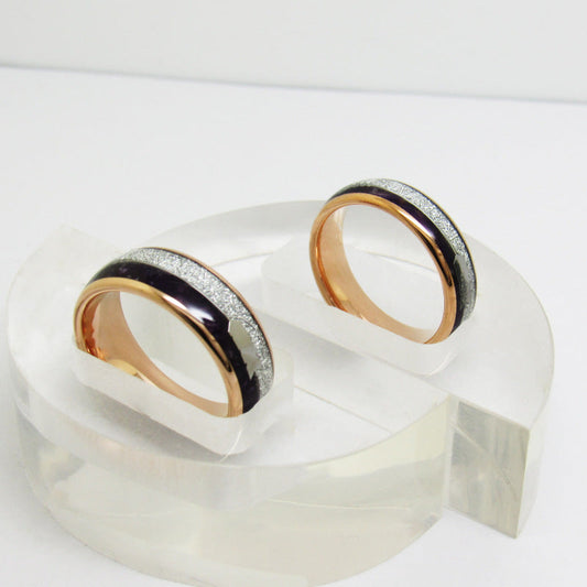 Rose Gold Lapis Lazuli Couple Rings