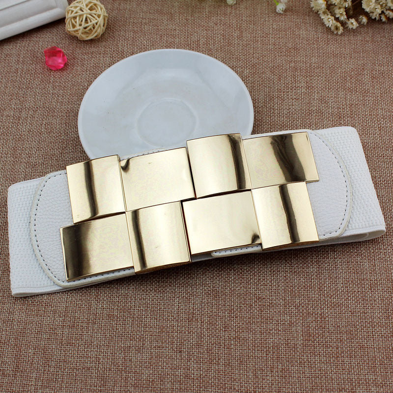 Metal Buckle Elastic Waistband
