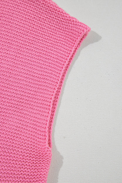 Solid Side Slit Sweater Tee