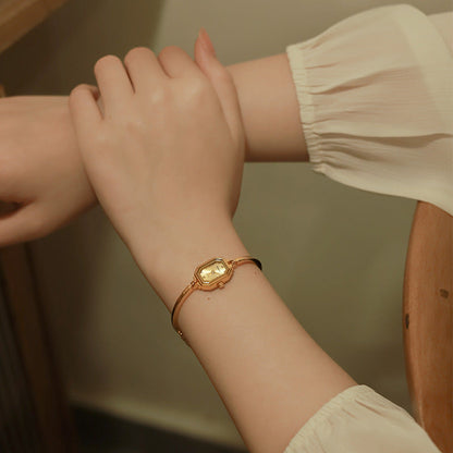 Rectangular Copper Strips Women's Watch