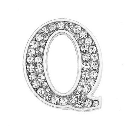 Chrome White Diamond Letters Pet Collar Beads