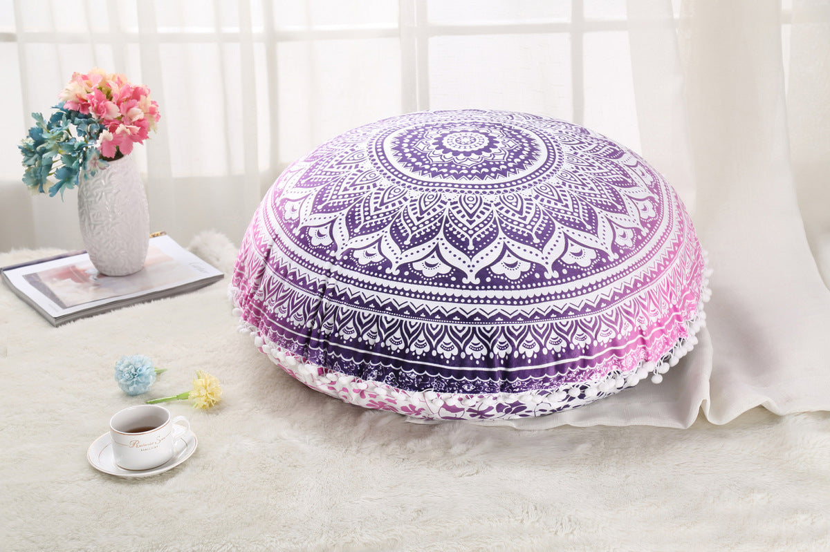 Colorful Mandala Floor Pouf Pillow