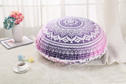 Colorful Mandala Floor Pouf Pillow