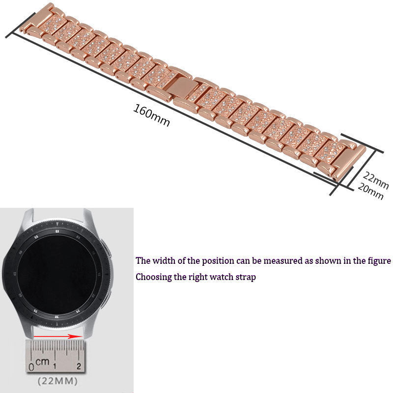 Metal Steel Diamond Strap for Active 2 Watch