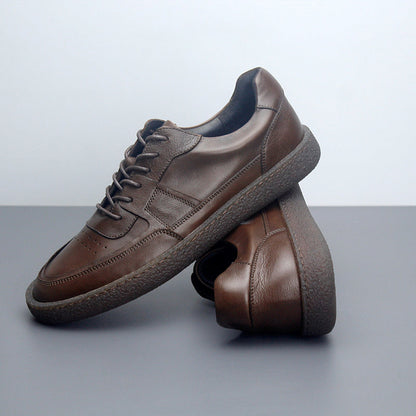 Men's Vintage Low Top Leather Sneakers