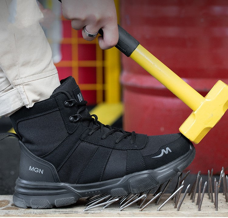 Labor Protection Shoes Anti-smash Anti-puncture Protective Shoes High Top