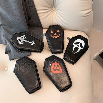 Halloween Coffin Bag Retro Coin Purse