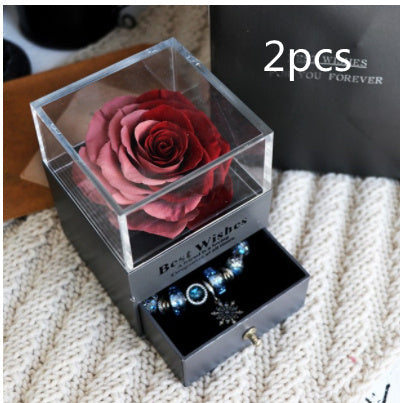 Eternal Rose Jewelry Box for Gifts