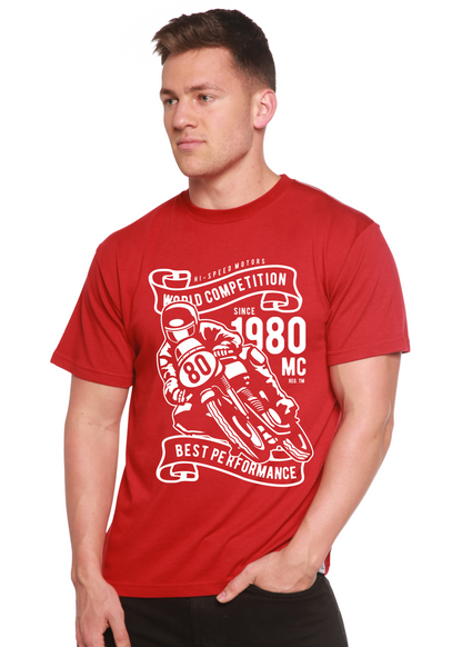 World Competition Men's Bamboo Viscose/Organic Cotton Short Sleeve Graphic Graphic T-Shirt