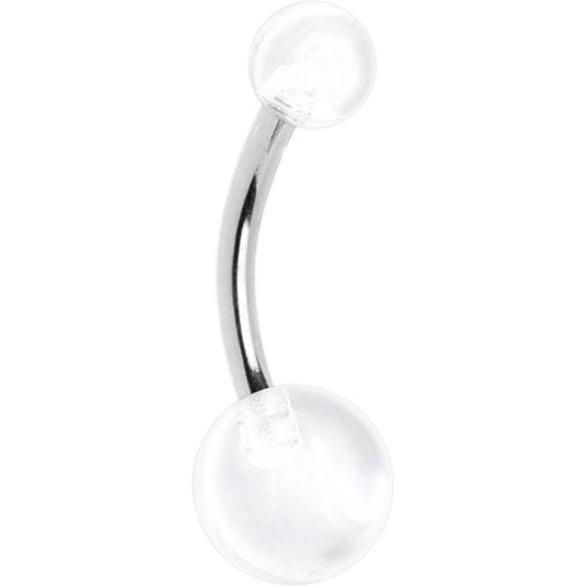 Cool Clear Banana Belly Button Ring