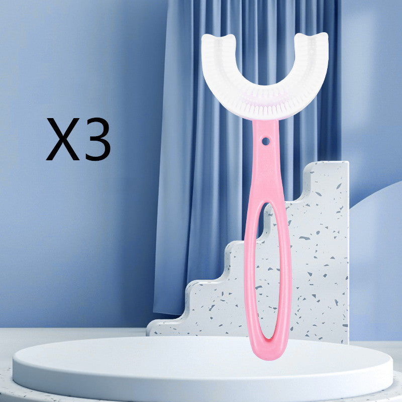 Children's U-shaped Soft Rubber Toothbrush