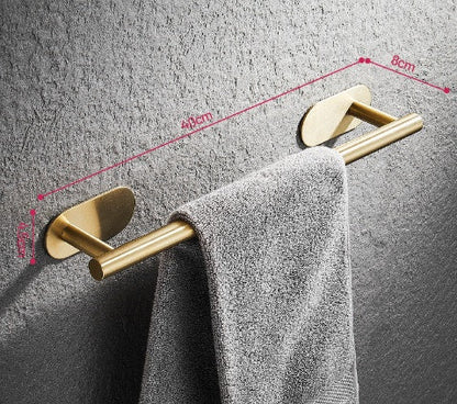 Single Bar Towel Rack Bathroom Hook