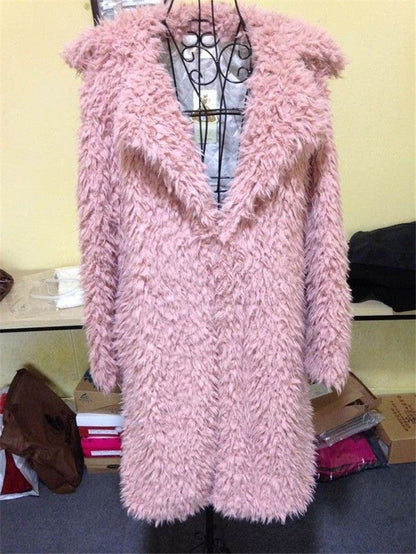 Lamb Wool Long Trench Coat