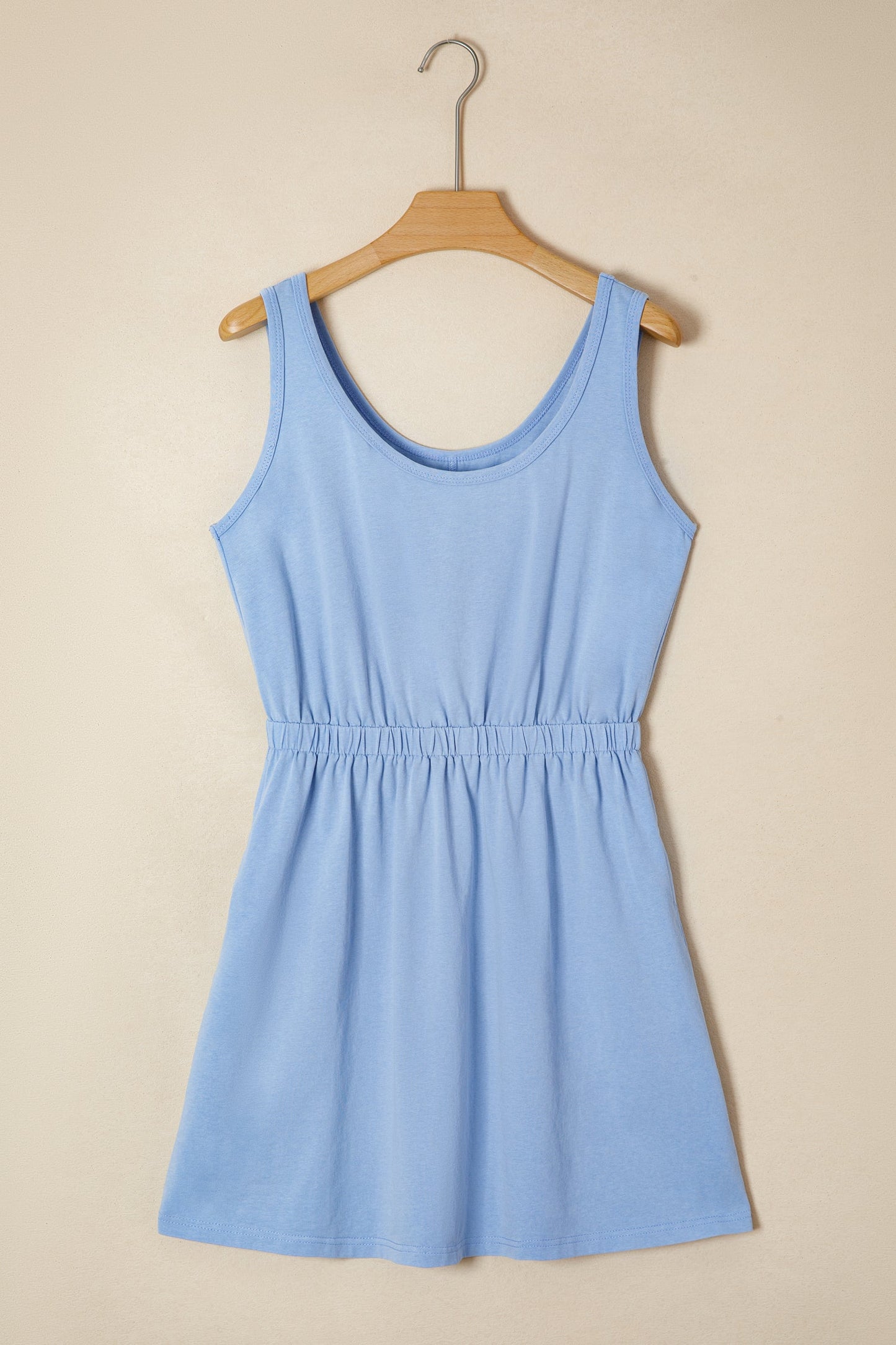 Mineral Wash Tank Dress with Elastic Waist Pockets