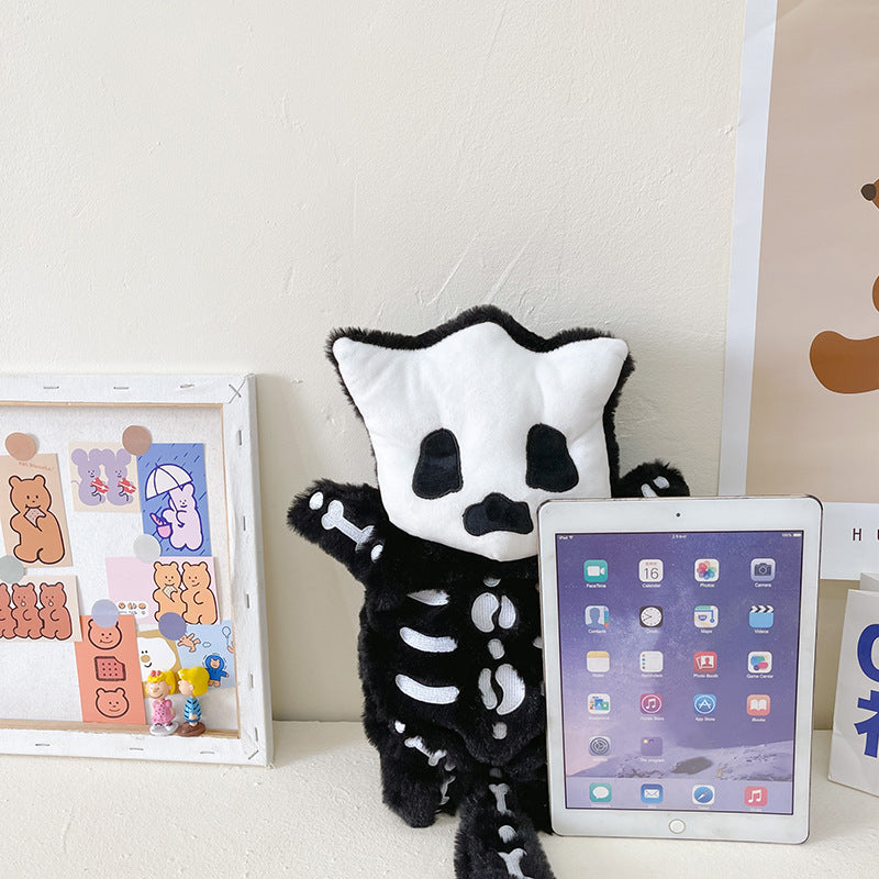 Cartoon Cute Children's Black Plush Backpack