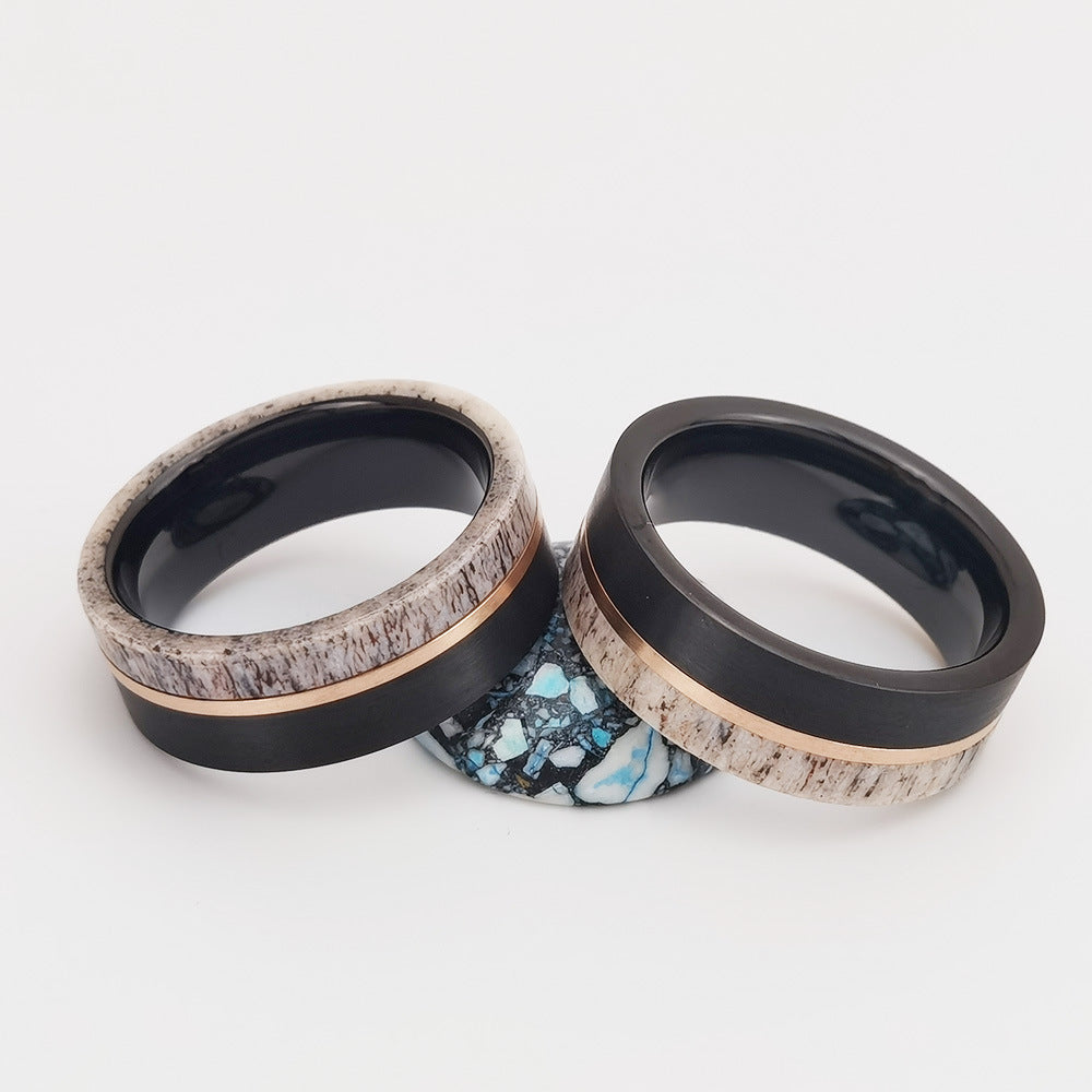 Men's Flat Tungsten Gold Ring