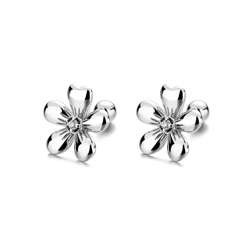 Five Petal Flower Bud Earrings
