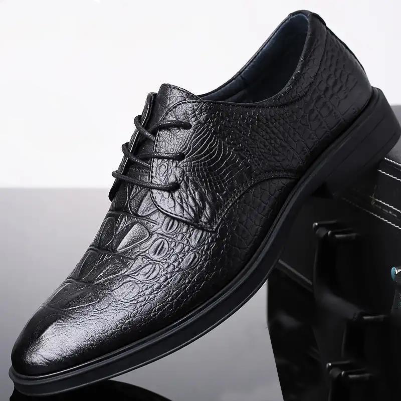 Heightened Breathable Leather Formal Shoes