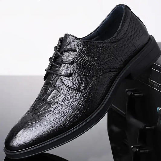 Heightened Breathable Leather Formal Shoes