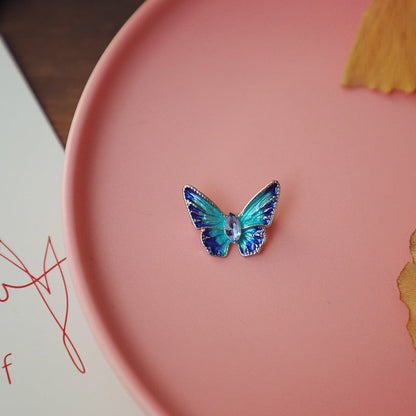 Elegant Rhinestone Oil Dripping Corsage Pin