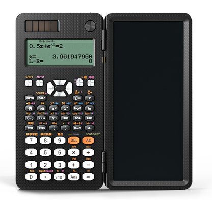 Foldable 2-in-1 Scientific Calculator and Handwriting Tablet