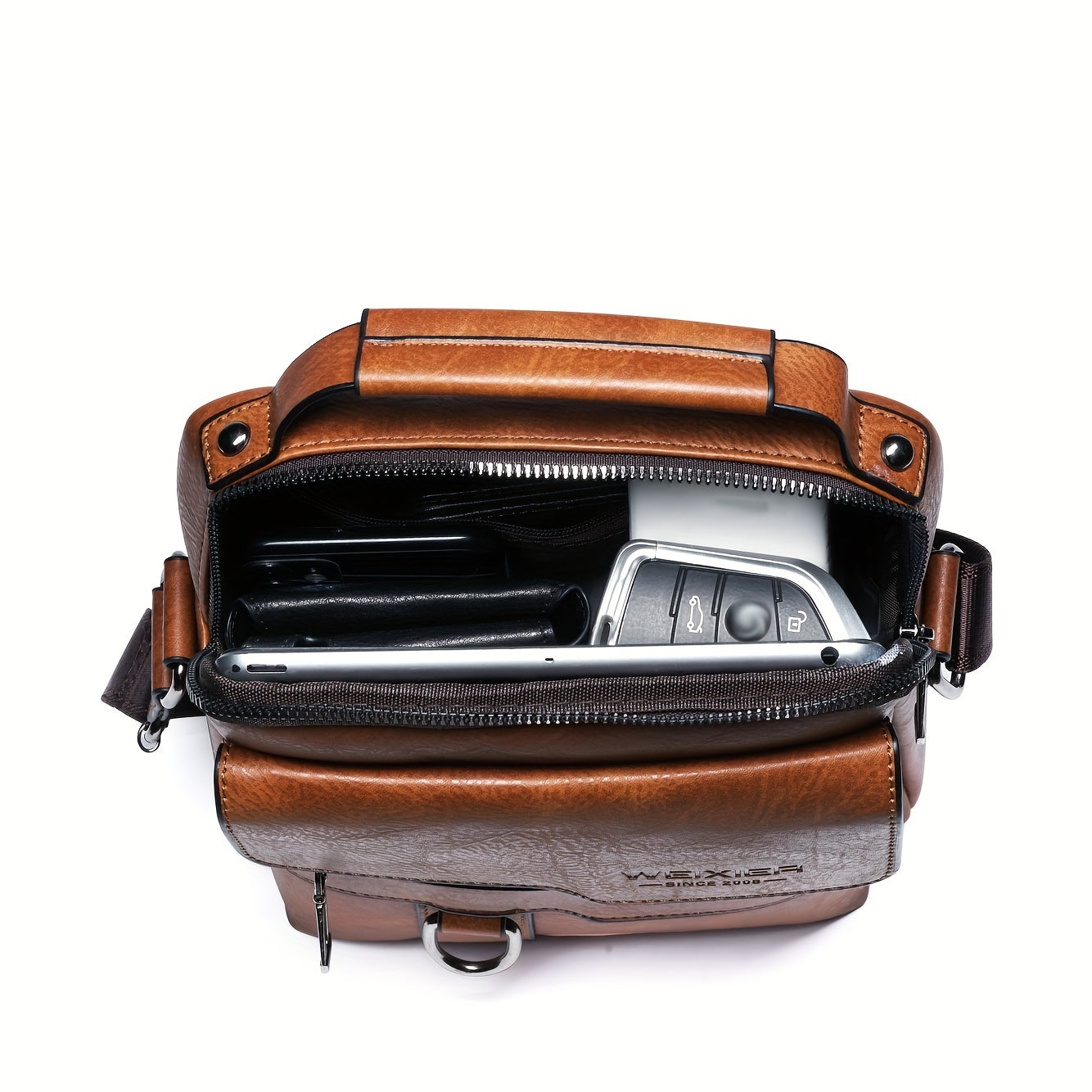 Men's New PU Leather Shoulder Crossbody Bag