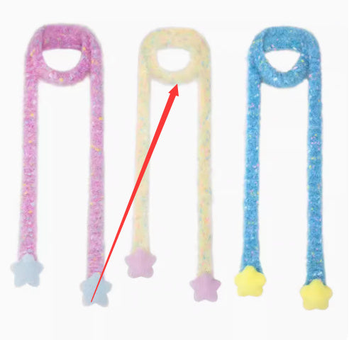 Dopamine Candy Colorful Y2K Spicy Girl Star Woolen Scarf