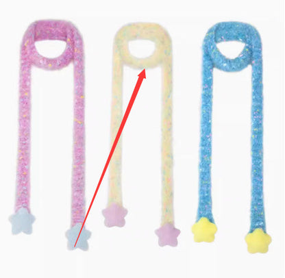Dopamine Candy Colorful Y2K Spicy Girl Star Woolen Scarf