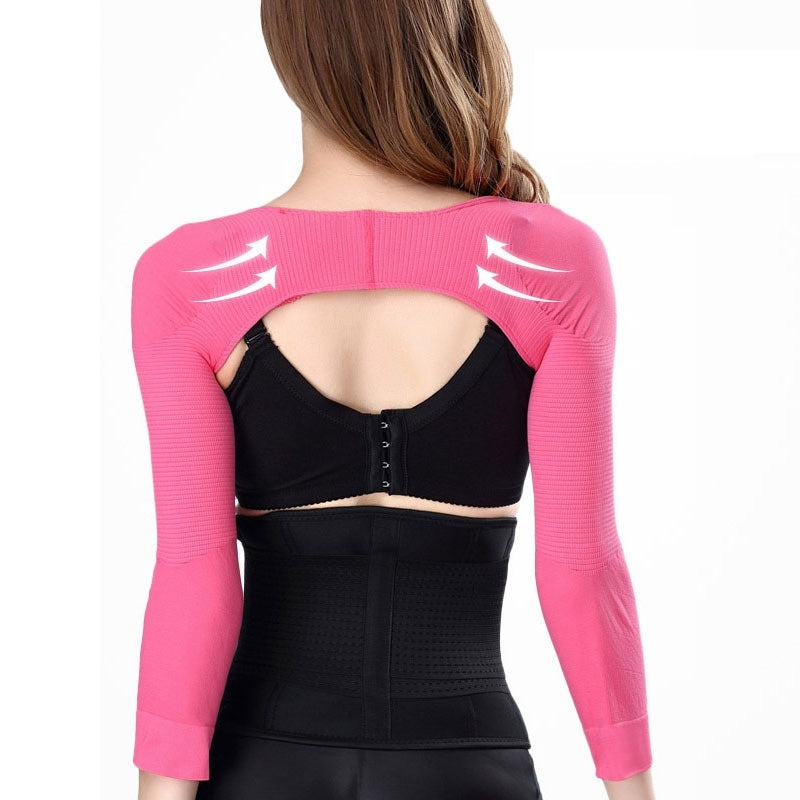 Women's Posture Correcting Arm Sleeve with Corset Shaping Underwear