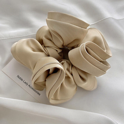 French Retro Satin Hair Ring Women's