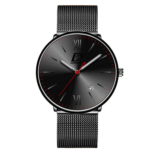 Men's Stainless Steel Calendar Watch