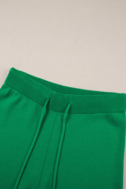 Contrast Trim Half Sleeve Top & Drawstring Pants