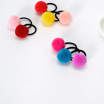 Korean Candy-Colored Hair Ball Hair Tie