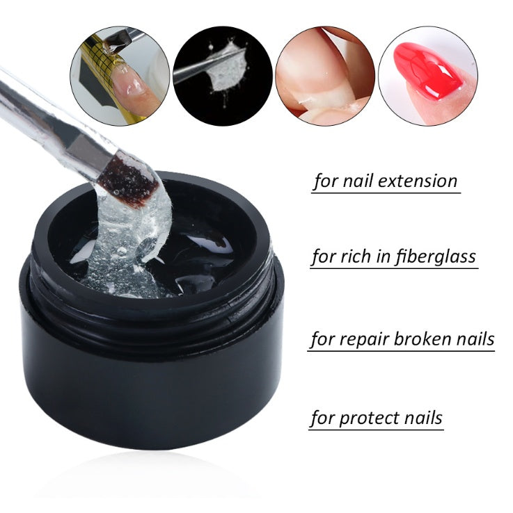 Cracked Repair Nail Fiber Gel - Fiberglass Poly UV Builder